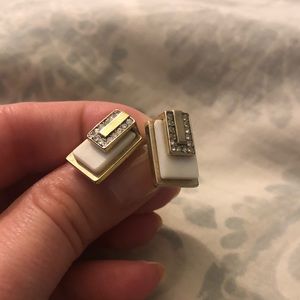 Ann Taylor Art Deco Inspired Stud Earrings